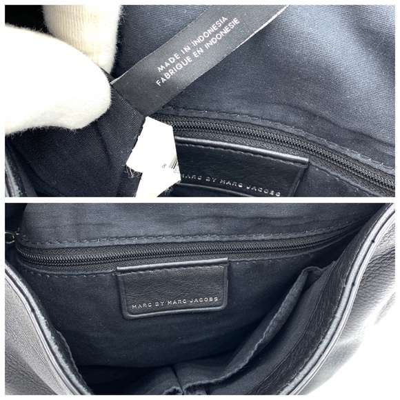 Marc Jacobs Black Leather Expendable Shoulder Bag - Picture 12 of 12